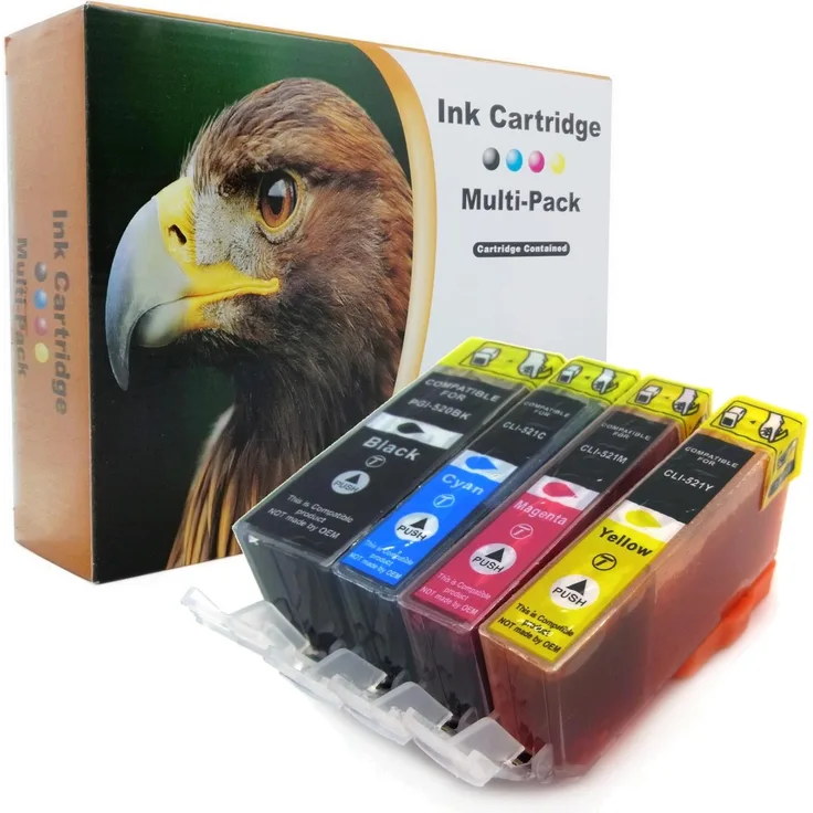 D&C Tintenpatronen ersetzt Canon 520/521x-20er Set (BK/PB/C/M/Y)