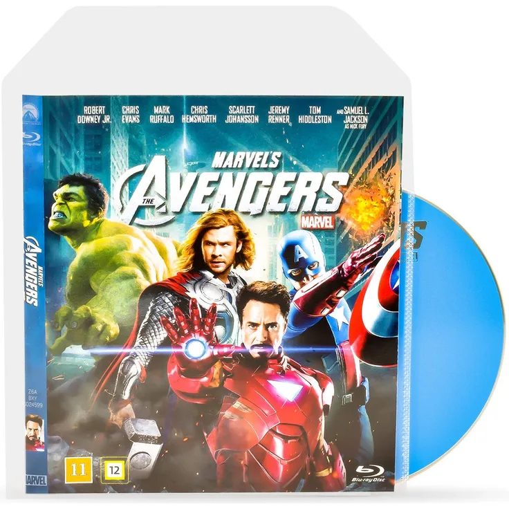 3L Blu-Ray Hüllen für Blu Ray Aufbewahrung – Hülle hat Platz für Cover inkl. praktischer Verschlussklappe - 50 Stück - 10283
