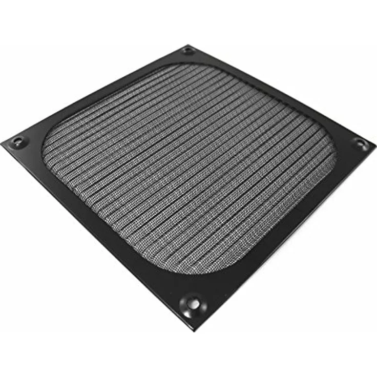 AAB Cooling Aluminium Lüfter Filter/Grill Lüfterabdeckung (140mm, Schwarz)