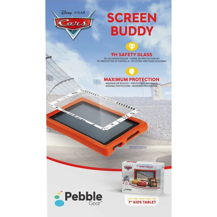 Pepple Gear SCREEN BUBBY, Disney Pixar Cars, Displayschutzfolie für Kids Tablet