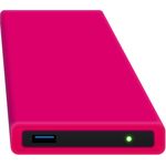HipDisk RP 120GB SSD Externe Festplatte (6,4 cm (2,5 Zoll), USB 3.0) tragbare portable mit austauschbarer Silikon-Schutzhülle stoßfest wasserabweisend rosa-pink