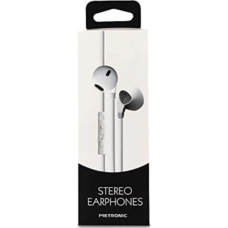Metronic 480121 In-Ear-Kopfhörer mit integriertem Mikrofon, Weiß