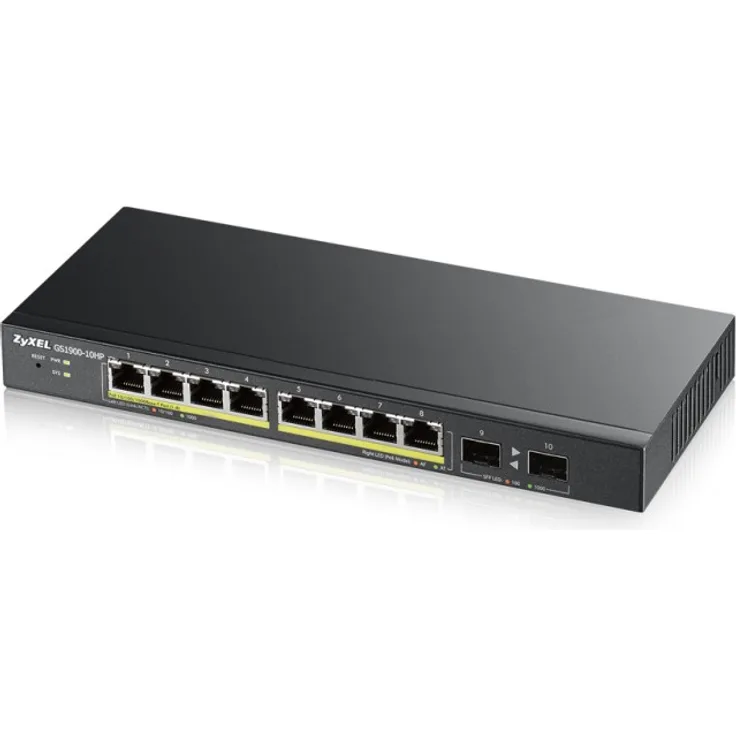 ZyXEL GS1900-10HP Smart Managed 8+2-Port Desktop-Switch