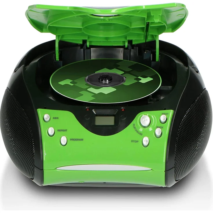 Lenco Radio CD-Player SCD-24 tragbares Stereo UKW-Radio mit CD-Player und Teleskopantenne in grün-schwarz – Bild 4