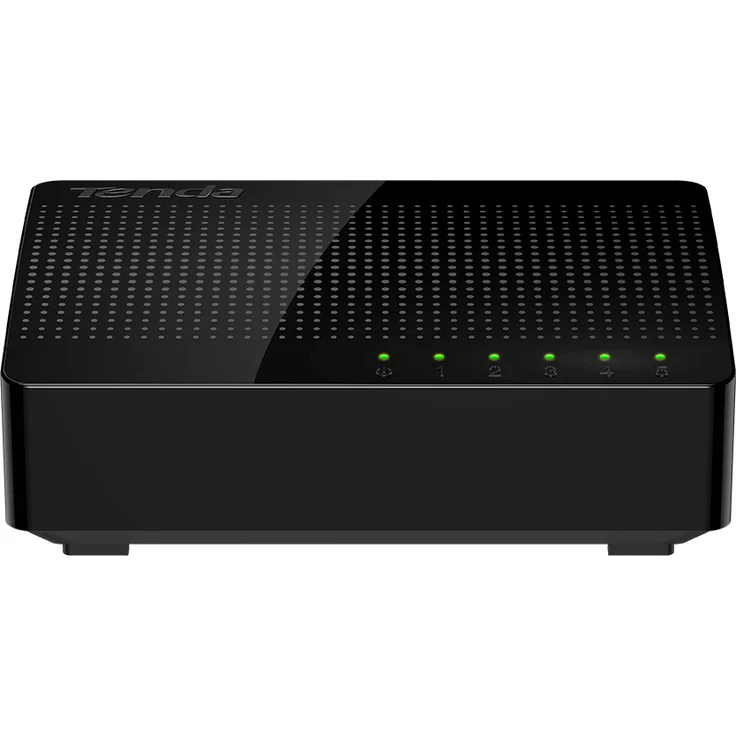 Tenda SG105 5 Port Gigabit Desktop Switch (5x 10 - 100 - 1000 MBit-s RJ-45 Ports, Autonegation, Auto MDI-MDIX, IEEE 802x3x Flusskontrolle, Non-Blocking Architektur) schwarz – Bild 3