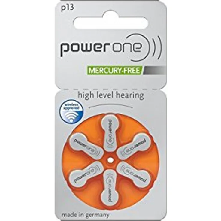 Batterien Hörgeräte Power One P 13 (0% Quecksilber)