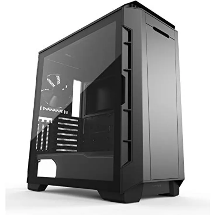 Phanteks Eclipse P600S Hybrid Silent and Performance ATX Chassis - Gehärtetes Glas, Gewebefilter, Dual System Support, Massive Storage, PWM Hub, Schalldämpfende Panels, schwarz