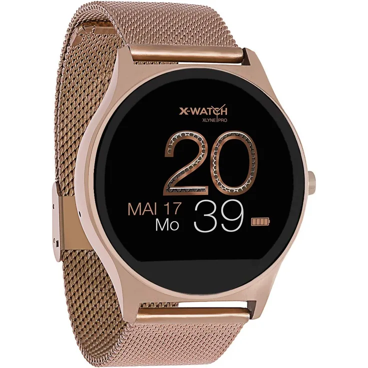 xlyne Joli XW Pro Smartwatch Damen, 45mm, Metallgehäuse, Roségold