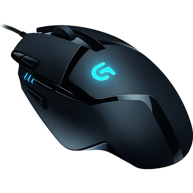 Logitech G402 Hyperion Fury Gaming Maus, 4000 DPI Optischer Sensor, 8 Programmierbare Tasten, Taste zur DPI-Umschaltung, 32-Bit-ARM-Prozessor, Leichtgewicht, PC-Mac - Englische Verpackung – Bild 1