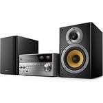 Philips BTB8000 Mini Stereoanlage mit DAB plus (Bluetooth, USB Direct, UKW, Alarm, VU-Meter, 150 W) silber