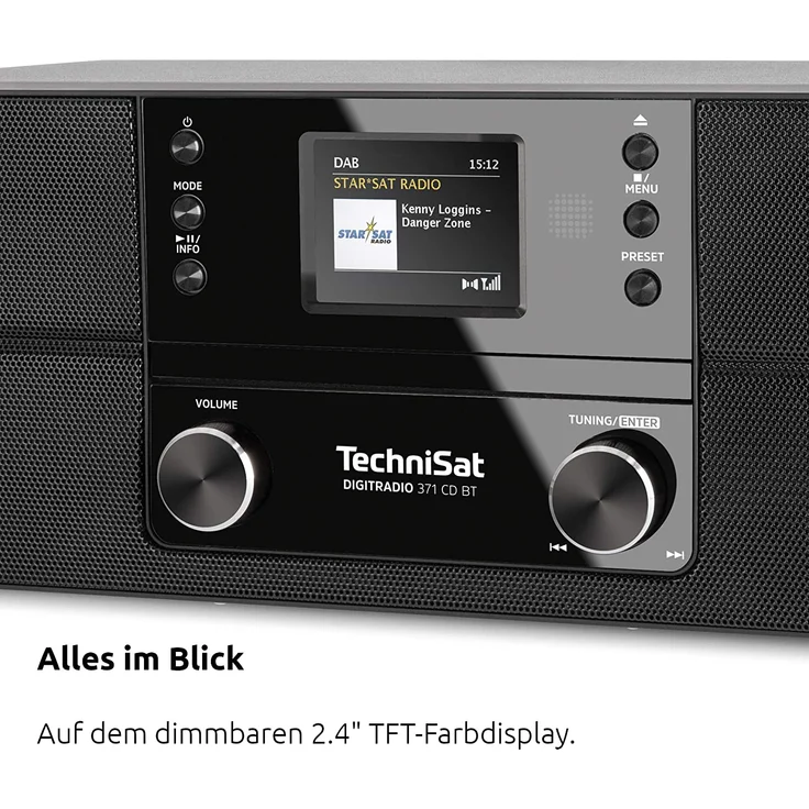 TechniSat DIGITRADIO 371 CD BT CD-Radio mit Bluetooth, TFT-Display, Wecker, schwarz – Bild 9