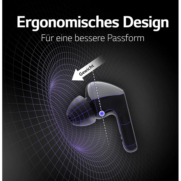 LG Tone Free HBS-FN6 True Wireless In-Ear Kopfhörer, mit Bluetooth, Mikrofon, Noise Cancelling, schwarz – Bild 20