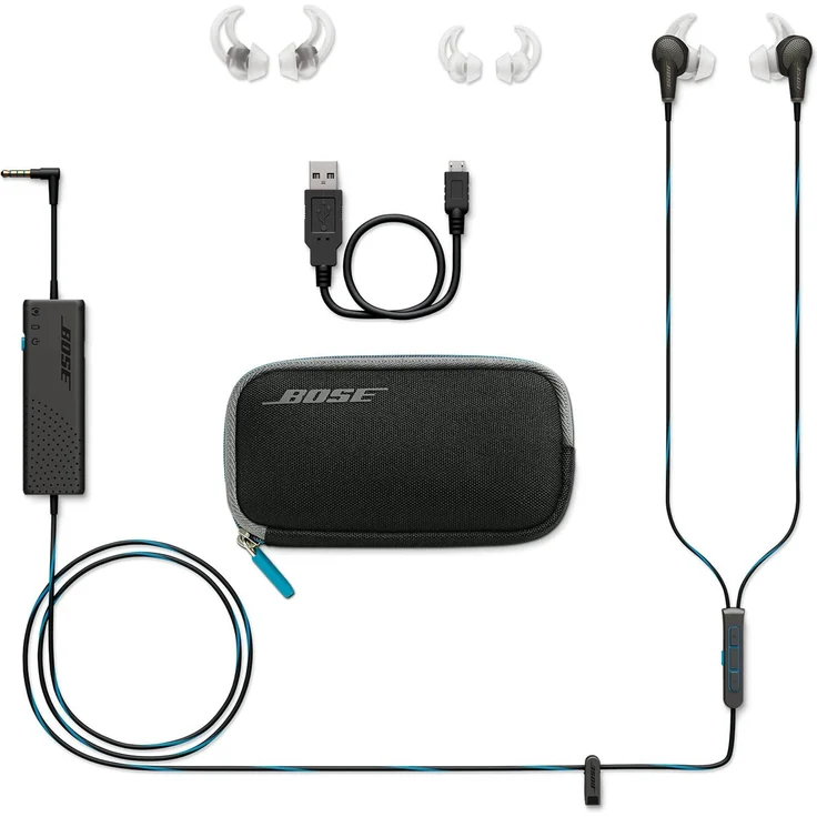 Bose QuietComfort 20 In-Ear-Kopfhörer (Acoustic Noise Cancelling, geeignet für Apple Gerät, 3,5 mm Klinkenstecker, 1,32 m Kabellänge) schwarz – Bild 9