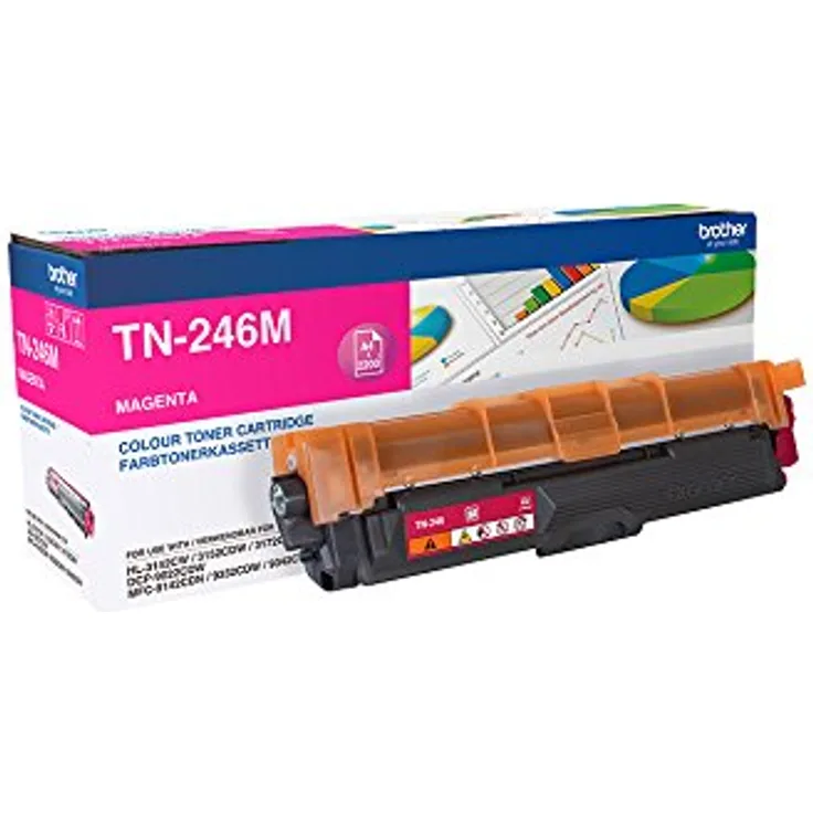 Brother Original Jumbo-Tonerkassette TN-246M magenta (für Brother HL-3142CW, HL-3152CDW, HL-3172CDW, DCP-9017CDW, DCP-9022CDW, MFC-9142CDN, MFC-9332CDW, MFC-9342CDW)