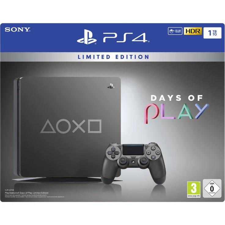 Sony PlayStation 4 Slim Titan Limited Edition Days of Play 1TB – Bild 1
