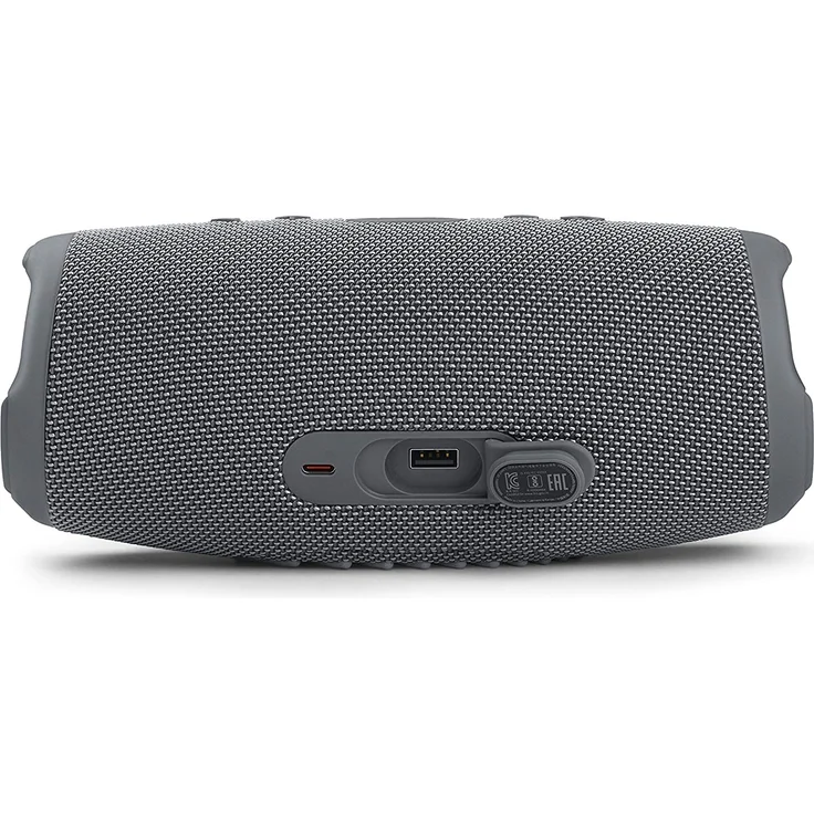 JBL Charge 5 Bluetooth-Lautsprecher mit 20 Stunden Akkulaufzeit, Powerbank, PartyBoost, wasserfest grau – Bild 4
