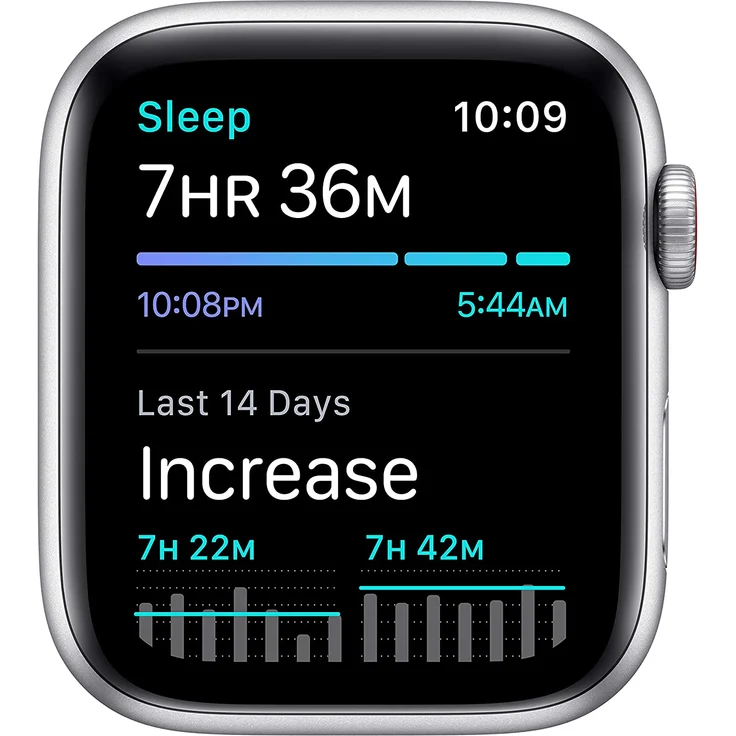 Apple Watch SE 2020 (1. Generation) Smartwatch GPS + Cellular, 44mm, Aluminiumgehäuse Silber, Sportarmband Weiß – Bild 5