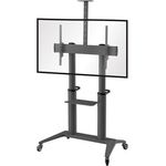 conecto LM-FS03NB Professional TV-Ständer Standfuß für Flachbildschirm LCD LED Plasma höhenverstellbar 70-120 Zoll (178-305 cm, bis 140 kg Tragkraft) max. VESA 1000x600mm, Aluminium, schwarz