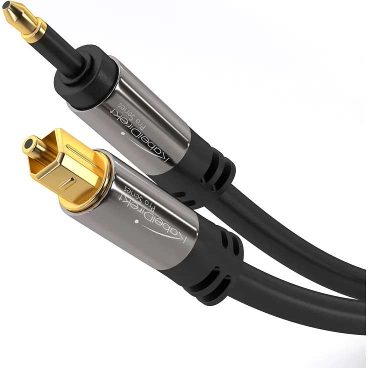 KabelDirekt - Mini TOSLINK Kabel - 6m - (Optisches TOSLINK - Mini TOSLINK) - PRO Series