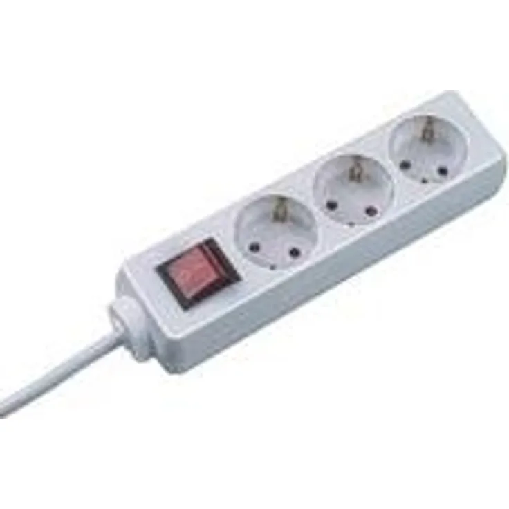 VALUE 3-fach Steckdosenleiste mit Schalter, weiss 3m (19.99.1043)