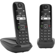 Image for Gigaset AS690 Duo Festnetz-/Schnurlostelefon ohne Anrufbeantworter (DECT-Telefon mit 2 Mobilteilen, Freisprechfunktion, großes Display, große Tasten)