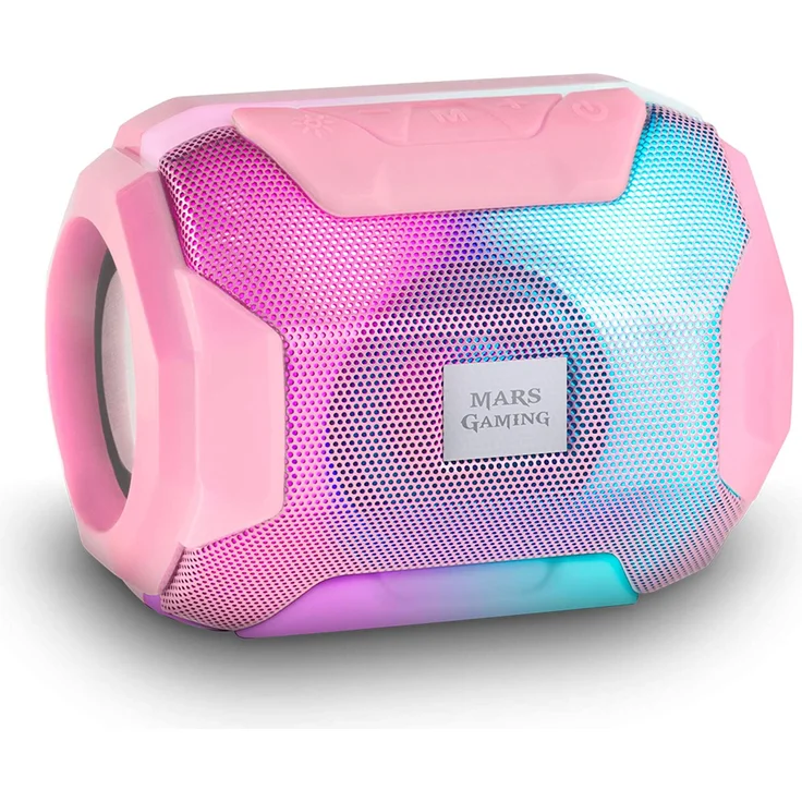 Mars Gaming MSBAX RGB Bluetooth-Lautsprecher mit FM-Radio, Lichteffekt, Kartenleser, rosa – Bild 2