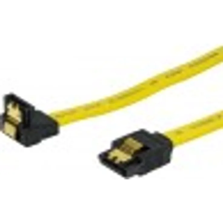 BIGtec BIG1997 0,2m HDD S-ATA Kabel gelb gerade/unten Kontakte vergoldet
