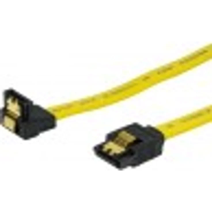 BIGtec BIG1997 0,2m HDD S-ATA Kabel gelb gerade/unten Kontakte vergoldet – Bild 1