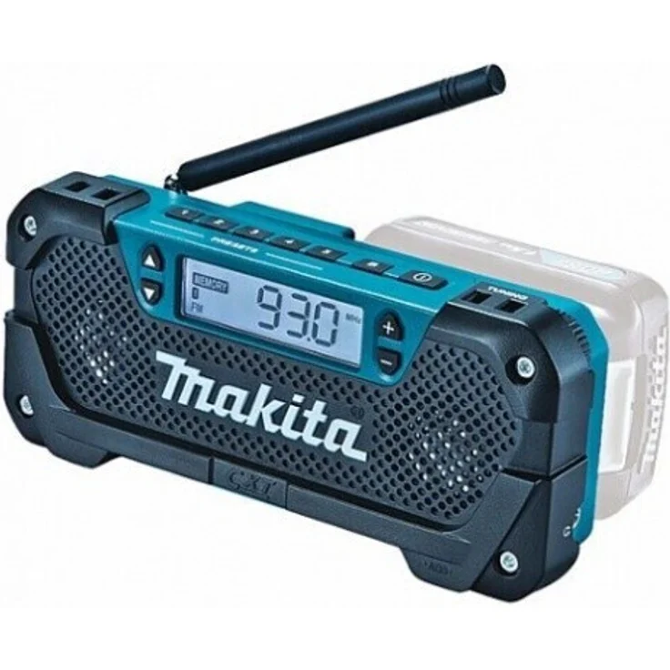 Makita DEAMR052 12V ohne Akku und Ladegerät Baustellenradio, geeignet für Outdoor, spritzwassergeschützt, blau – Bild 3