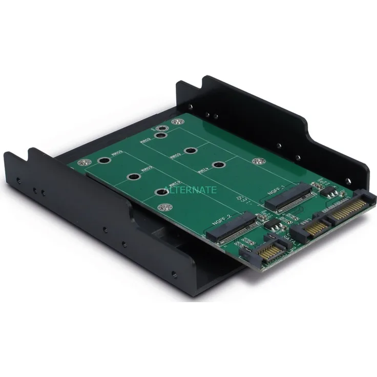 Inter-Tech KT005B Einbaurahmen, schwarz, M.2 auf 3,5''