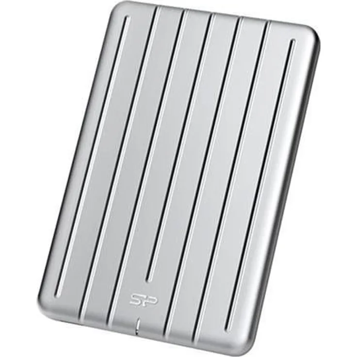 SILICON POWER Armor A75 - Festplatte - 1 TB - extern (tragbar) - USB 3.1 Gen 1 - Silber (SP010TBPHDA75S3S)