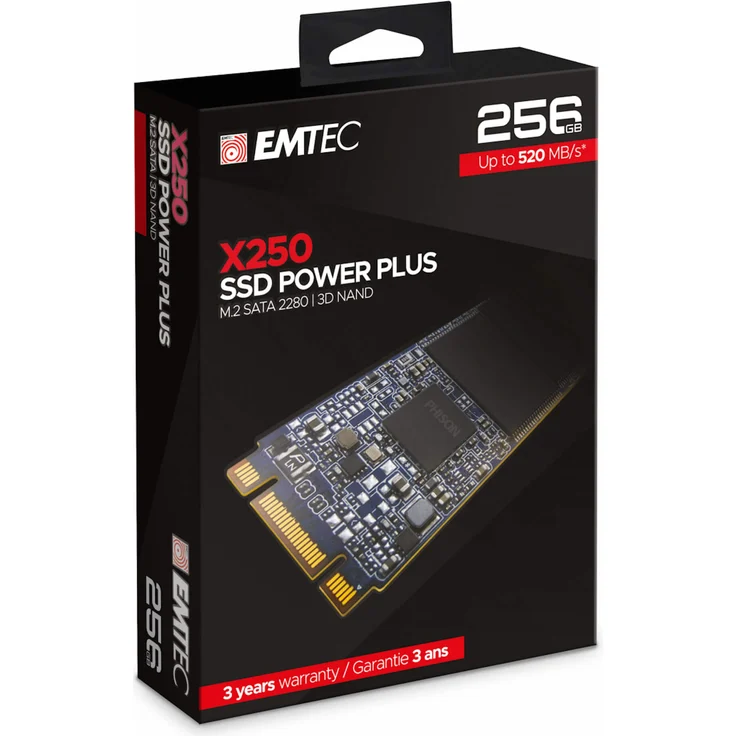 EMTEC SSD Power Plus X250 - Solid-State-Disk - 256 GB - intern - M.2 2280 - SATA 6Gb/s (ECSSD256GX250) – Bild 2
