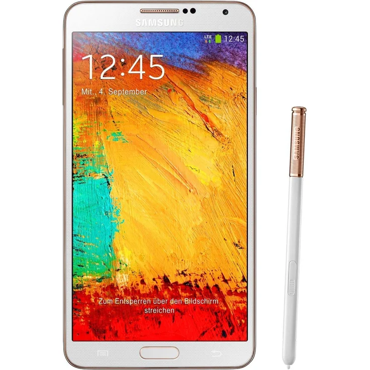 Samsung Galaxy Note 3 Smartphone 14,48cm (5,7 Zoll) Display, 32GB interner Speicher, 3GB RAM, Android, Gold/Weiß – Bild 2