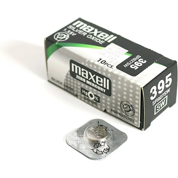 Wolfpack 19040845 Knopfzelle Silberoxid 395 - SR927SW (Box mit 10 Batterien)