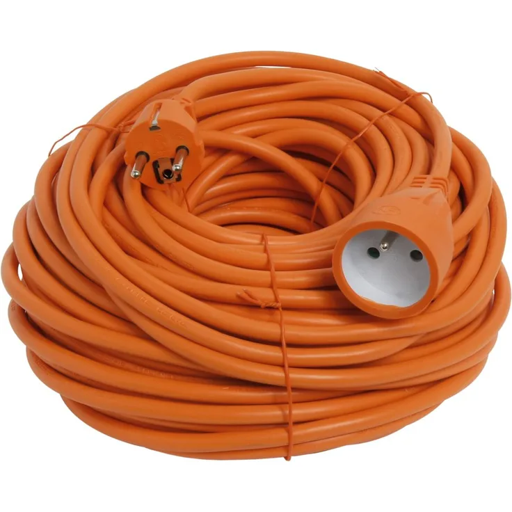 Debflex 344409 Verlängerung, Kunststoffmantelleitung HO5VV-F 3G1,5, Orange, 40 m