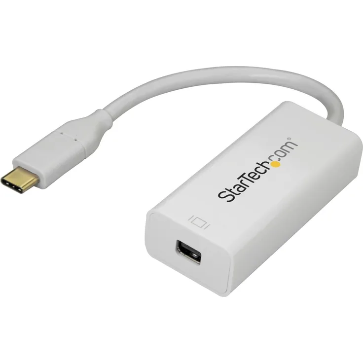 StarTech.com CDP2MDP USB-C auf Mini-Displayport Adapter (4K 60Hz, USB Type C auf Mini-DP unterstützt UHD, Thunderbolt kompatibel) weiß