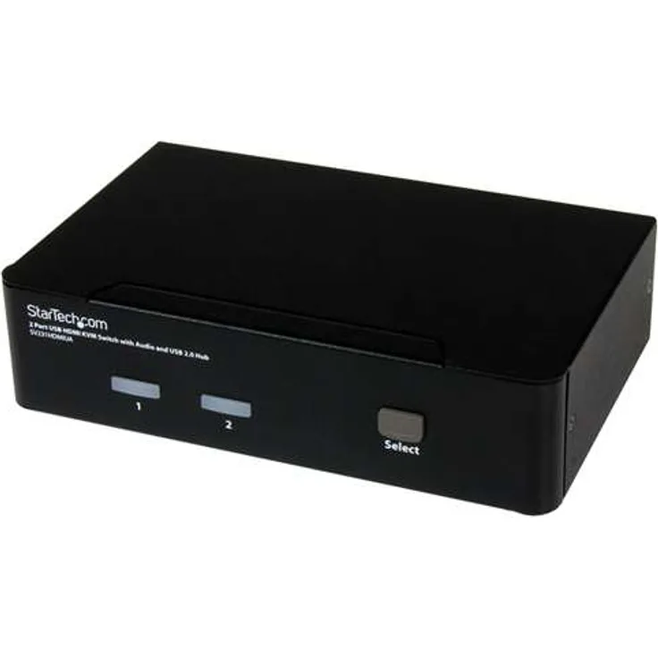 StarTech 2 Port USB HDMI KVM Switch mit Audio und USB 2.0 Hub (SV231HDMIUA)