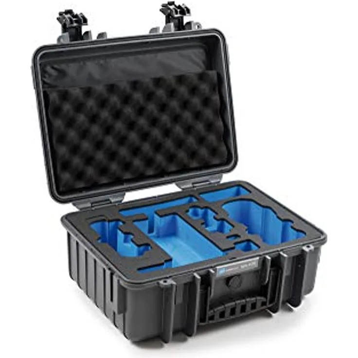 B&W outdoor.cases Typ 4000 Dark Grey mit DJI Mavic Air 2 Inlay ''Koffer für DJI Mavic Air 2 oder Fly More Combo, Smart Controller, bis zu 8 Akkus, charge in case'' - Das Original LIMITED EDITION 