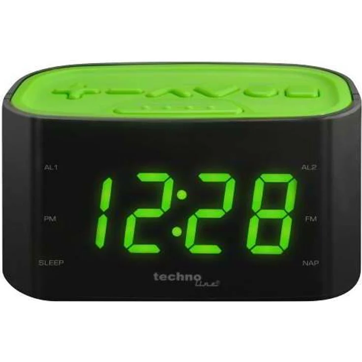 Technoline WT 465 LED Radiowecker mit Tasten im Play-Controller Design, grün – Bild 1