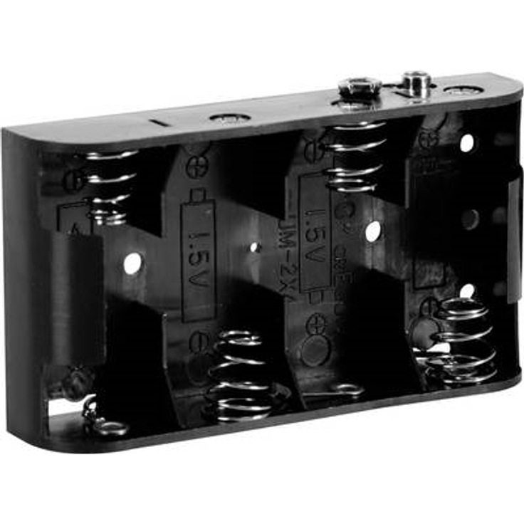 Velleman BH243B Batteriehalter 4x Baby (C) Druckknopfanschluss (L x B x H) 106 x 59 x 22 mm (BH243B)