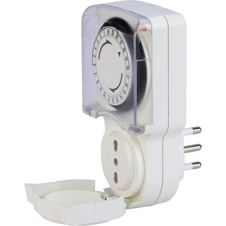 Poly Pool PP1412 Zeitschaltuhr für Außen, 16 A Stecker und zweiseitige Buchse