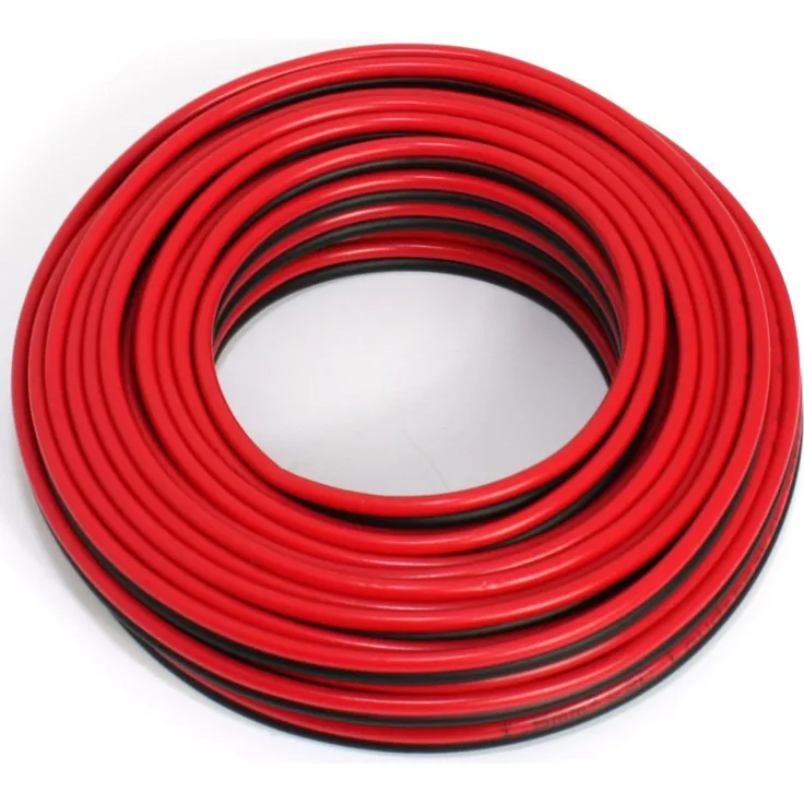 Lautsprecherkabel 2x1,50mm2 - 10m - rot-schwarz - CCA - Audiokabel - Boxenkabel