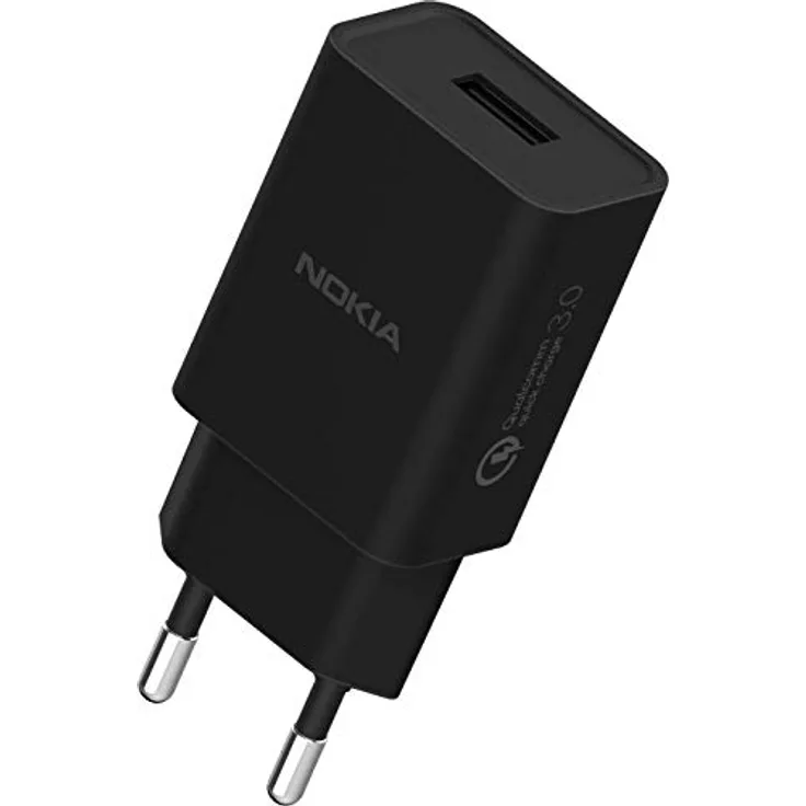 Original Nokia 1A21RSR00VA Steckernetzteil mit Eurostecker 'AD-18WE', 18 W Schwarz