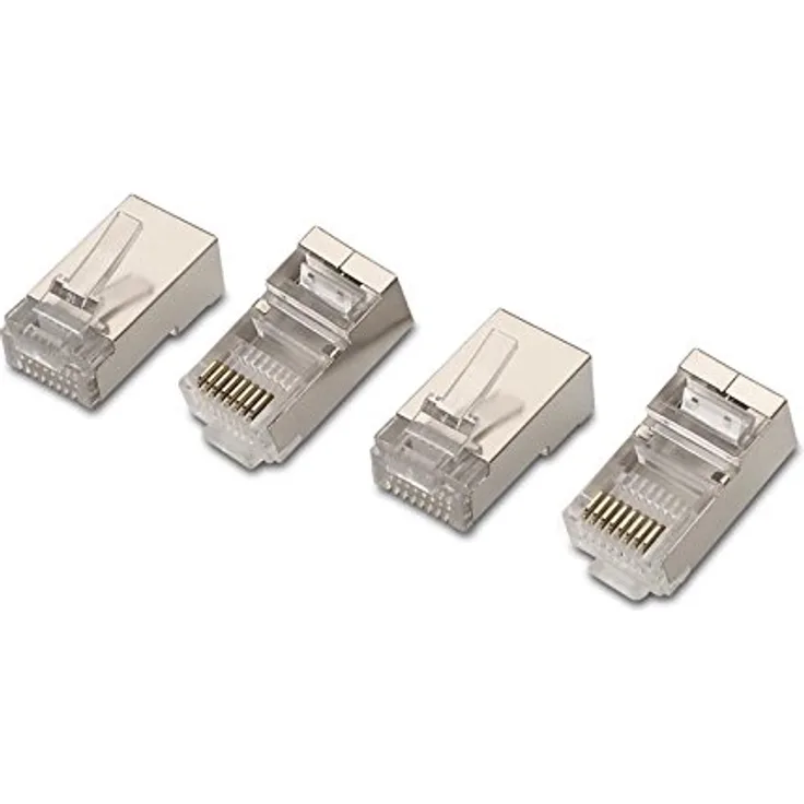 Nanocable 10.21.0103 - Anschluss für RJ45 Ethernet Netzwerkkabel, 8 adriges Cat.5e FTP, Beutel mit 10 Einheiten