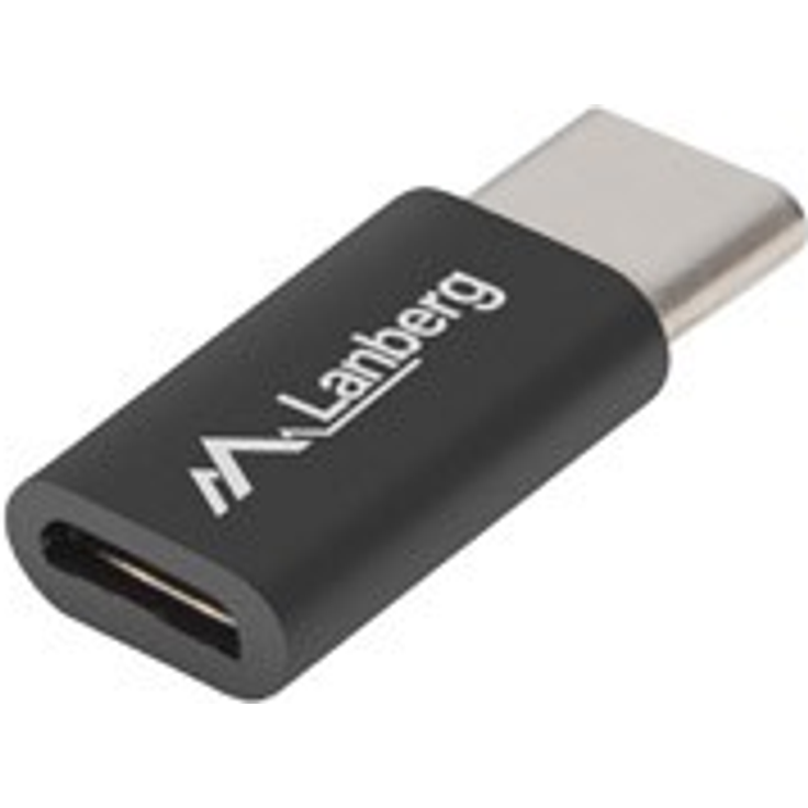 lanberg Adapter AD-UC-UM-02 Micro USB Buchse auf USB Typ C Stecker schwarz