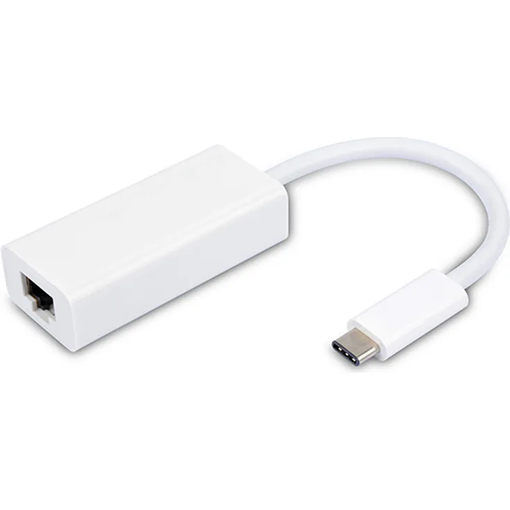 VIVANCO USB Typ C Netzwerk Adapter weiss VIVANCO 34291 Netzwerk Adapter