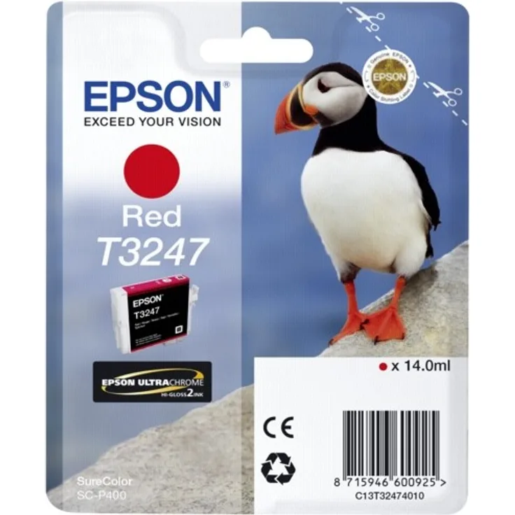 Epson C13T32474010 Tintenpatrone, T3247 Original, rot