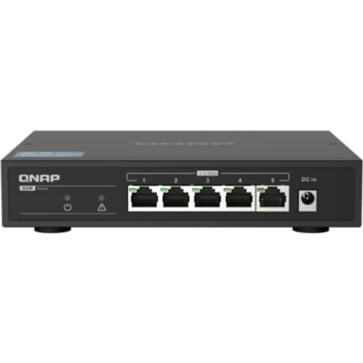 Qnap QSW-1105-5T 5 Port 2,5 Gbps Auto Negotiation (2,5 G-1 G-100 M), Unmanaged Switch