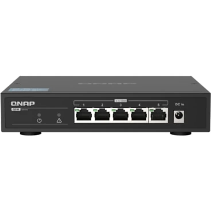 Qnap QSW-1105-5T 5 Port 2,5 Gbps Auto Negotiation (2,5 G-1 G-100 M), Unmanaged Switch – Bild 1