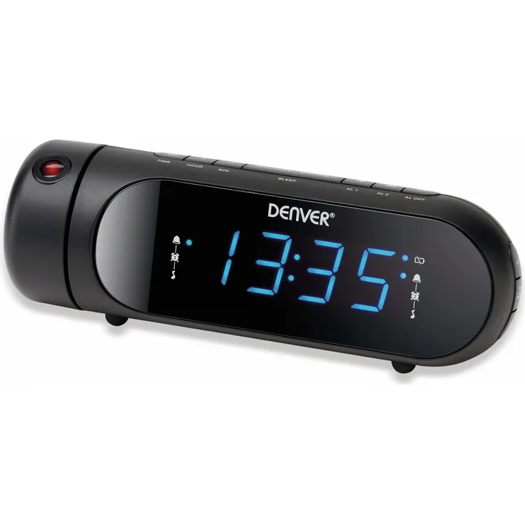 DENVER CPR-700 Uhrenradio, schwarz, mit Projektion